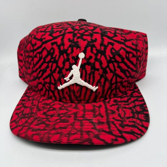 Air Jordan Red White‎ Jumpman Hat Snapback Cap Men Used - Picture 1 of 7